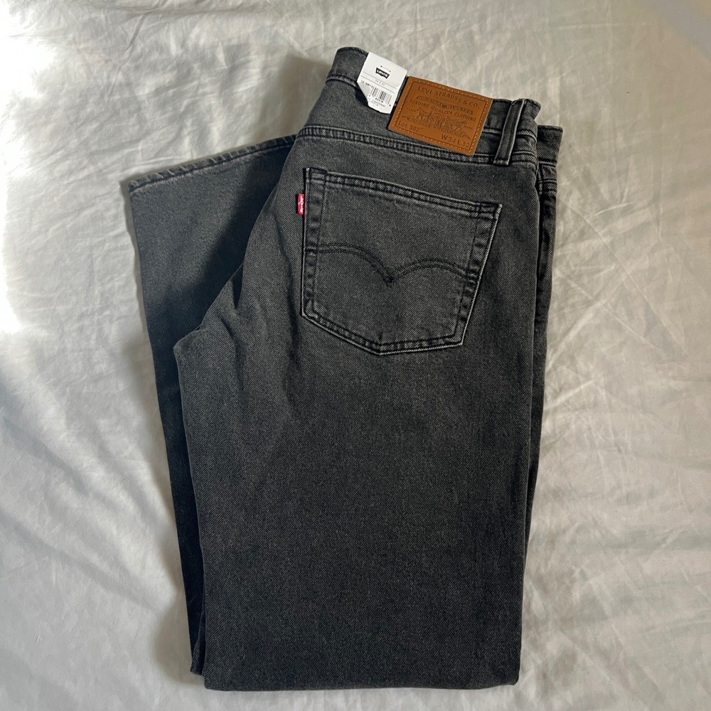 Levis 502 Taper Mens 34x32 Charcoal Grey Eco Performance Warm Jeans 29507-1465 - Picture 3 of 7
